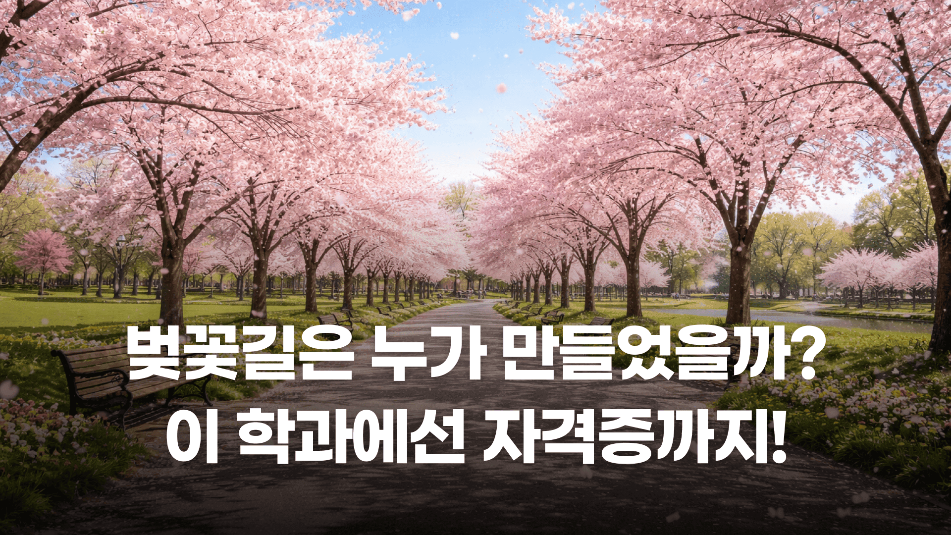벚꽃길은 누가 만들었을까? 이 학과에선 자격증까지!