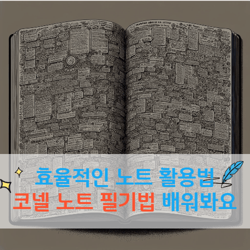 코넬 노트 필기법으로 시험공부 효율 올리기!