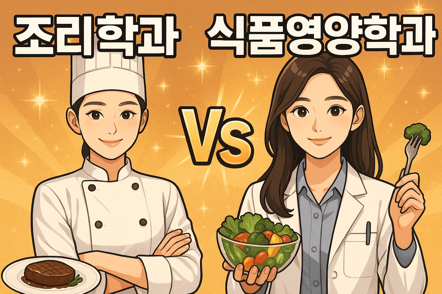 식품영양학과 vs 조리학과 전공 비교하기(체크리스트 포함) 대표 이미지